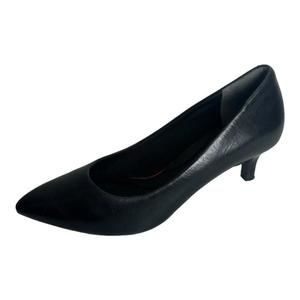 Rockport Total Motion Kalila Pump Black Leather Kitten Heel Pumps V78396 Size 8